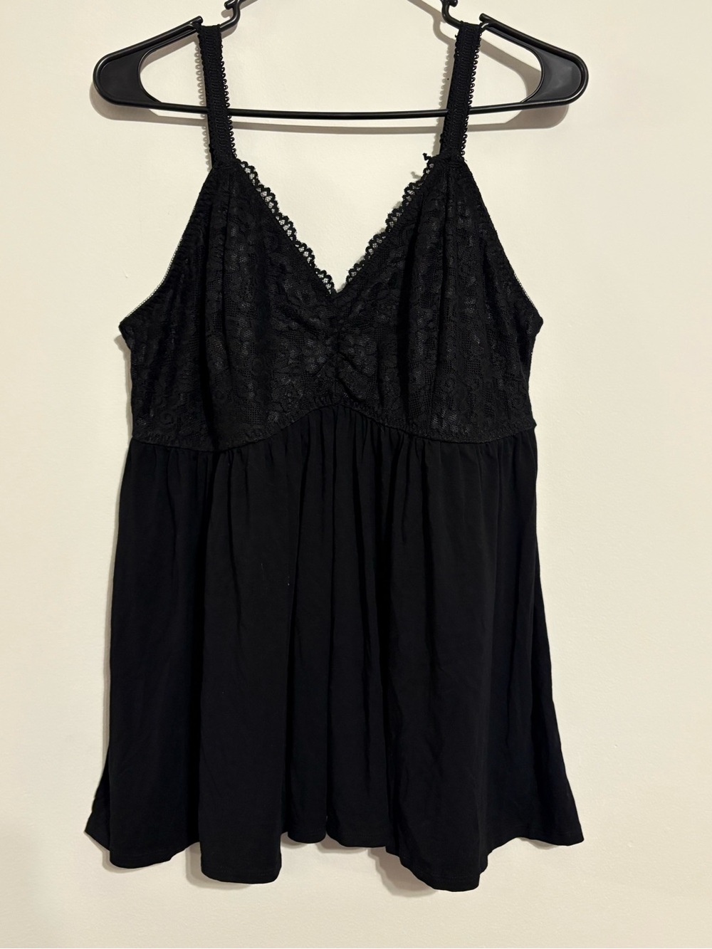 Torrid Sleep Black Lace Babydoll Chemise Nightgown Size 2 18/20